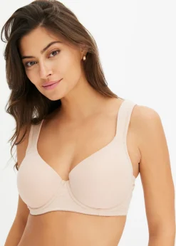 bonprix bonprix Sujetador con aros y algodón orgánico (2 unidades) Negro-beige mate Best
