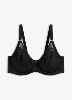bonprix bonprix Sujetador con aros y detalle decorativo Negro Outlet