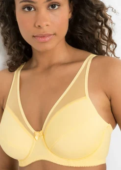 bonprix bonprix Sujetador con aros y malla (2 unidades) Amarillo crema + gris Discount