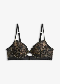 bonprix bonprix Sujetador con cadena desmontable negro-marrón claro Discount