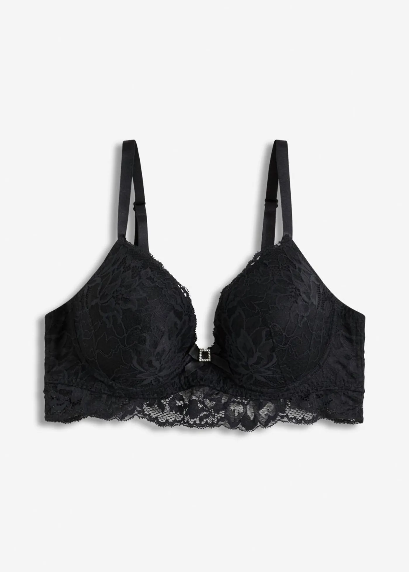 bonprix bonprix Sujetador con encaje delicado Negro Hot