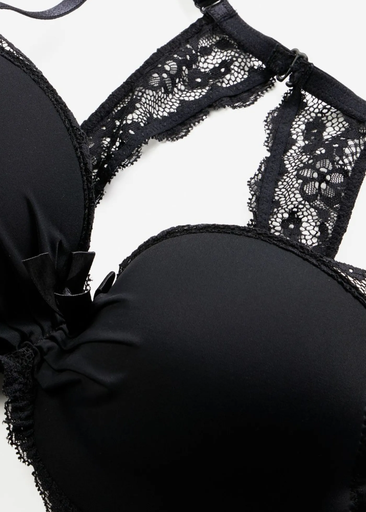 bonprix bonprix Sujetador con espalda nadadora de encaje Negro Online