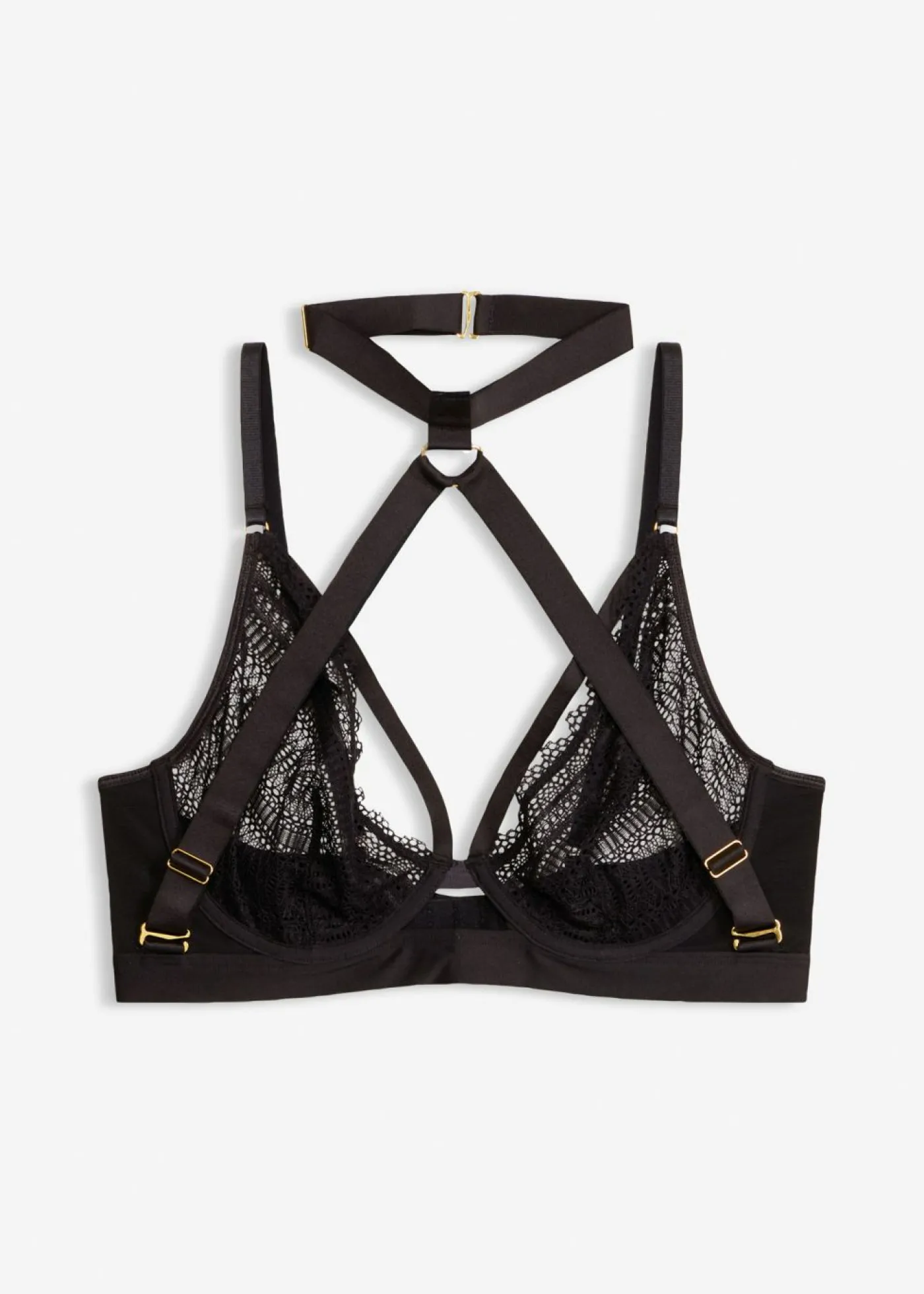 bonprix bonprix Sujetador con gargantilla desmontable Negro Clearance