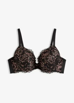 bonprix bonprix Sujetador con hilo brillante Negro-cobre metalizado Online