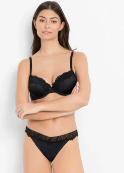 bonprix bonprix Sujetador con poliamida reciclada (3 unidades) Negro + blanco + beige mate Discount