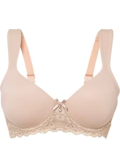 bonprix bonprix Sujetador con tirantes acolchados Beige mate New