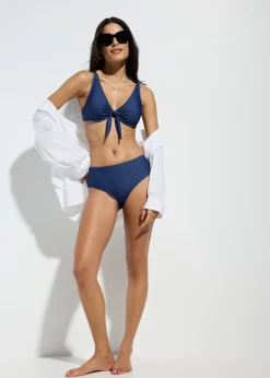 bonprix bonprix Sujetador de bikini con aros y aspecto vaquero Azul marino New