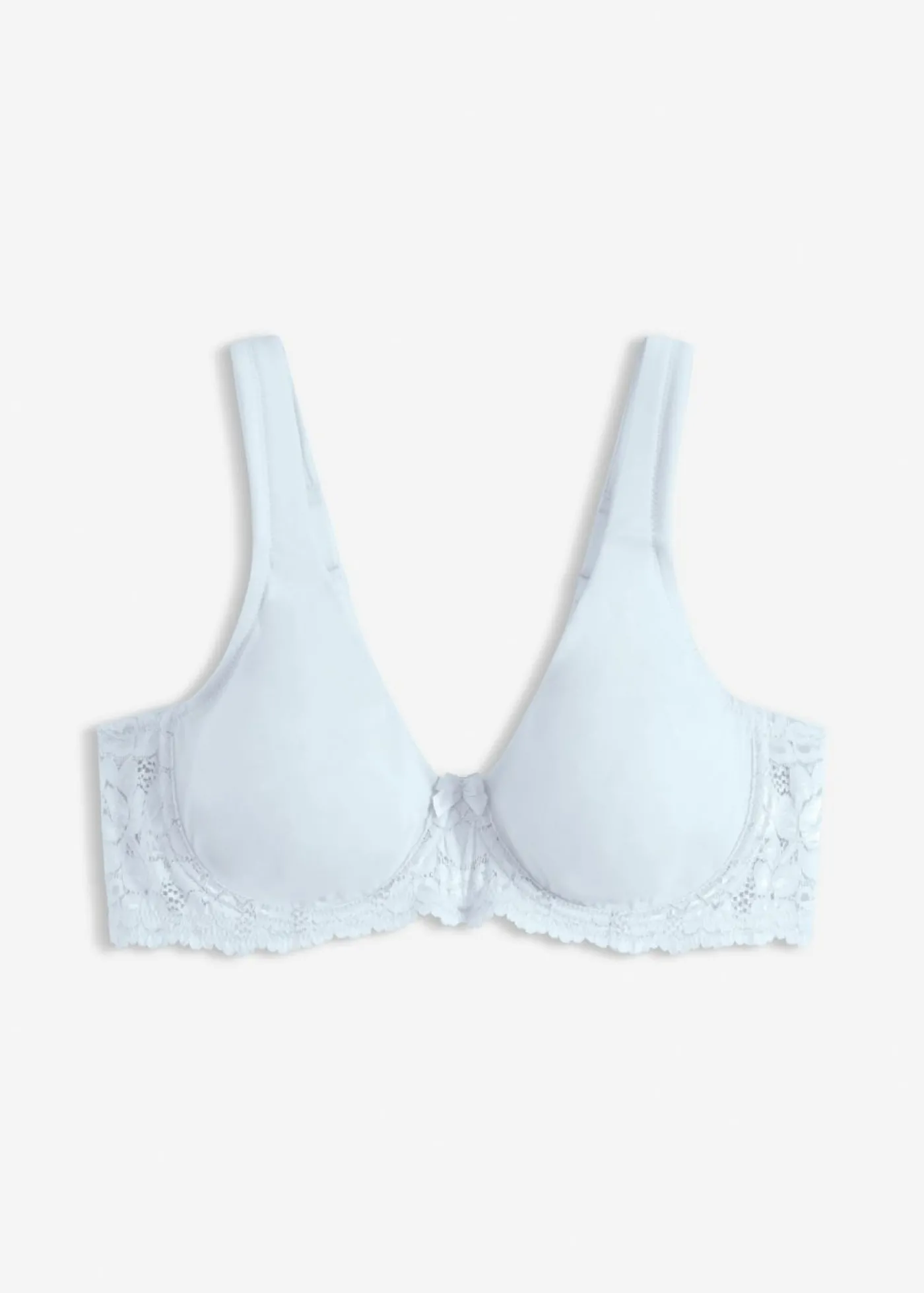 bonprix bonprix Sujetador de camiseta con tirantes acolchados Azul-crema