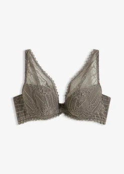 bonprix bonprix Sujetador de encaje delicado Gris granito Clearance