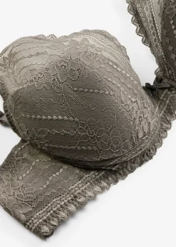 bonprix bonprix Sujetador de encaje delicado Gris granito Clearance