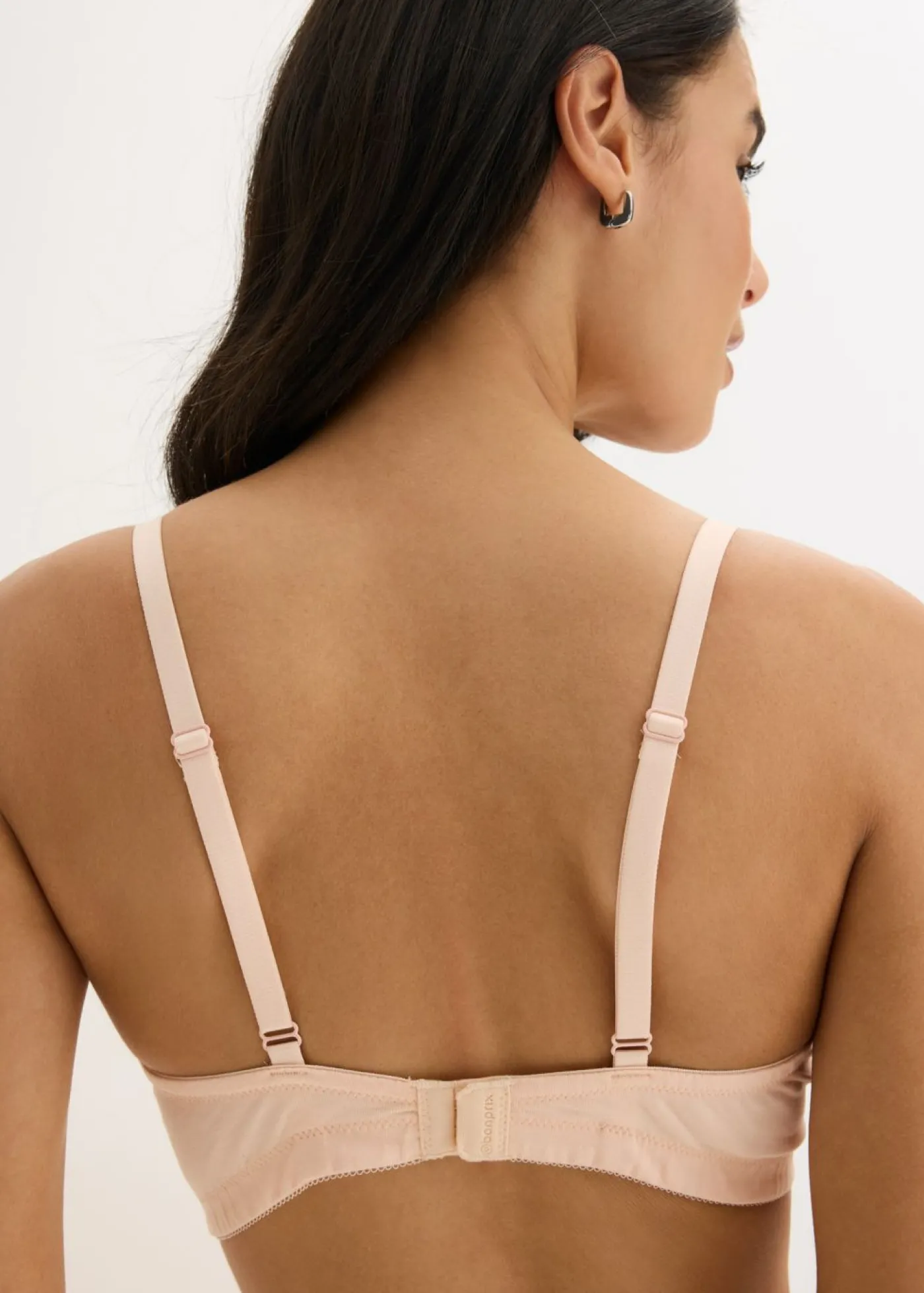 bonprix bonprix Sujetador de lactancia sin aros con algodón orgánico (2 unidades) Negro-blanco Sale