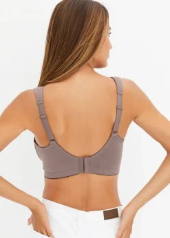 bonprix bonprix Sujetador de lactancia sin aros con algodón orgánico (2 unidades) Negro + marrón mate Discount