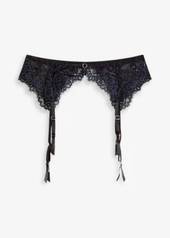 bonprix bonprix Sujetador de tirantes halter con delicado encaje fino Negro-azul marino