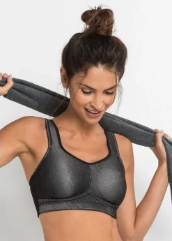 bonprix bonprix Sujetador deportivo con gran sujeción Negro Hot