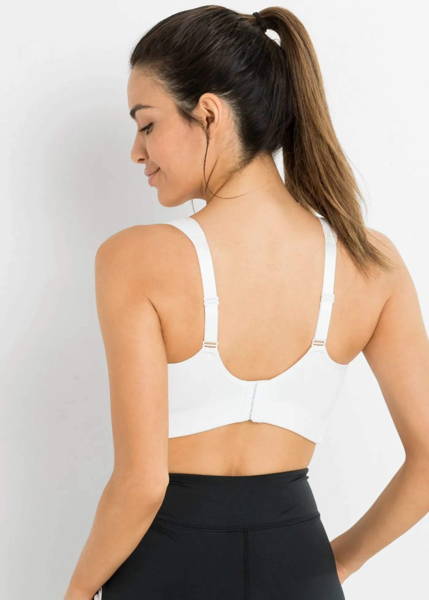 bonprix bonprix Sujetador deportivo de sujeción media (2 unidades) antracita-blanco Discount