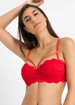 bonprix bonprix Sujetador estilo balconette con aros Rosa fresa Outlet