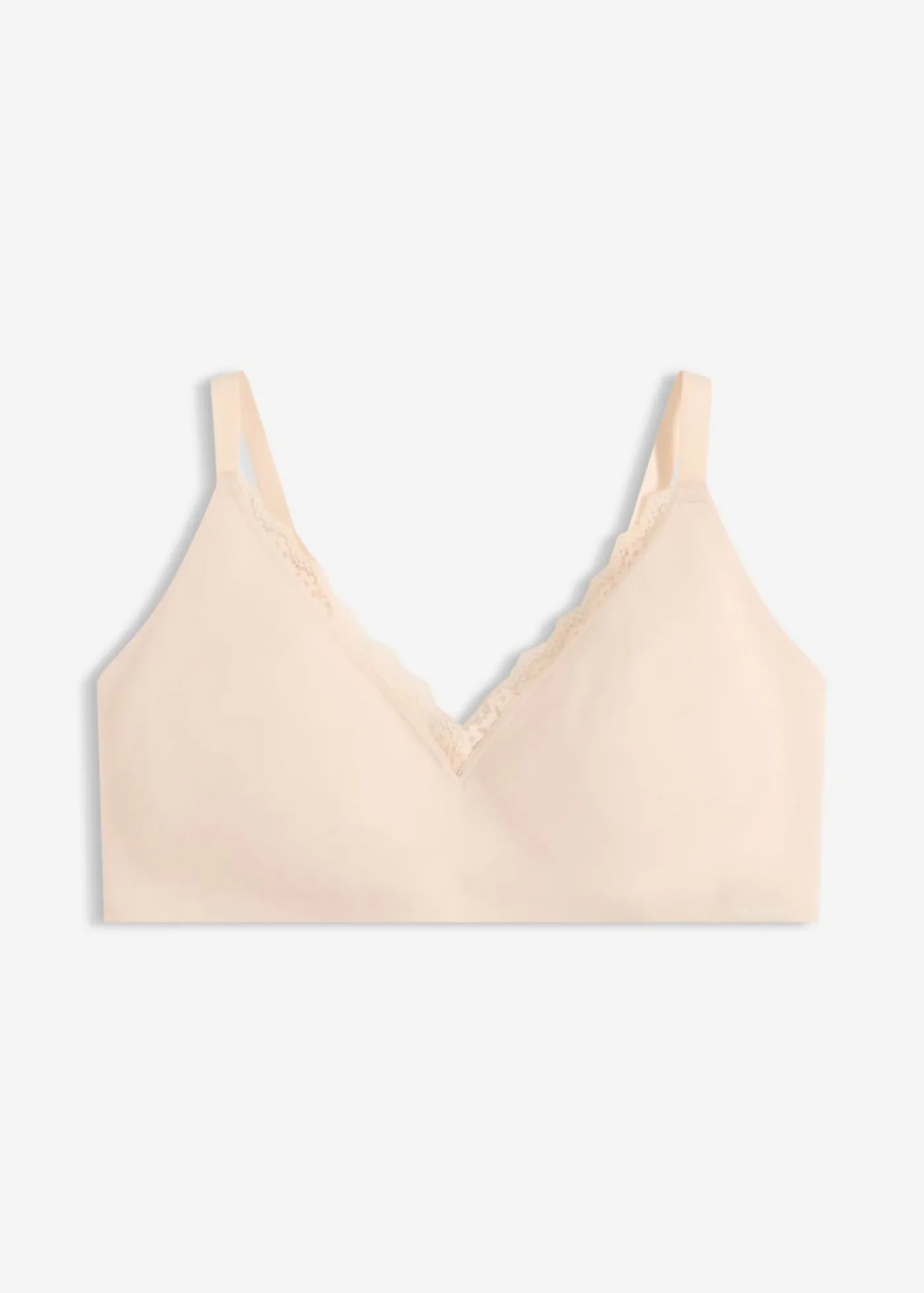 bonprix bonprix Sujetador Feel Comfort sin aros con corte láser y encaje beige perla Clearance
