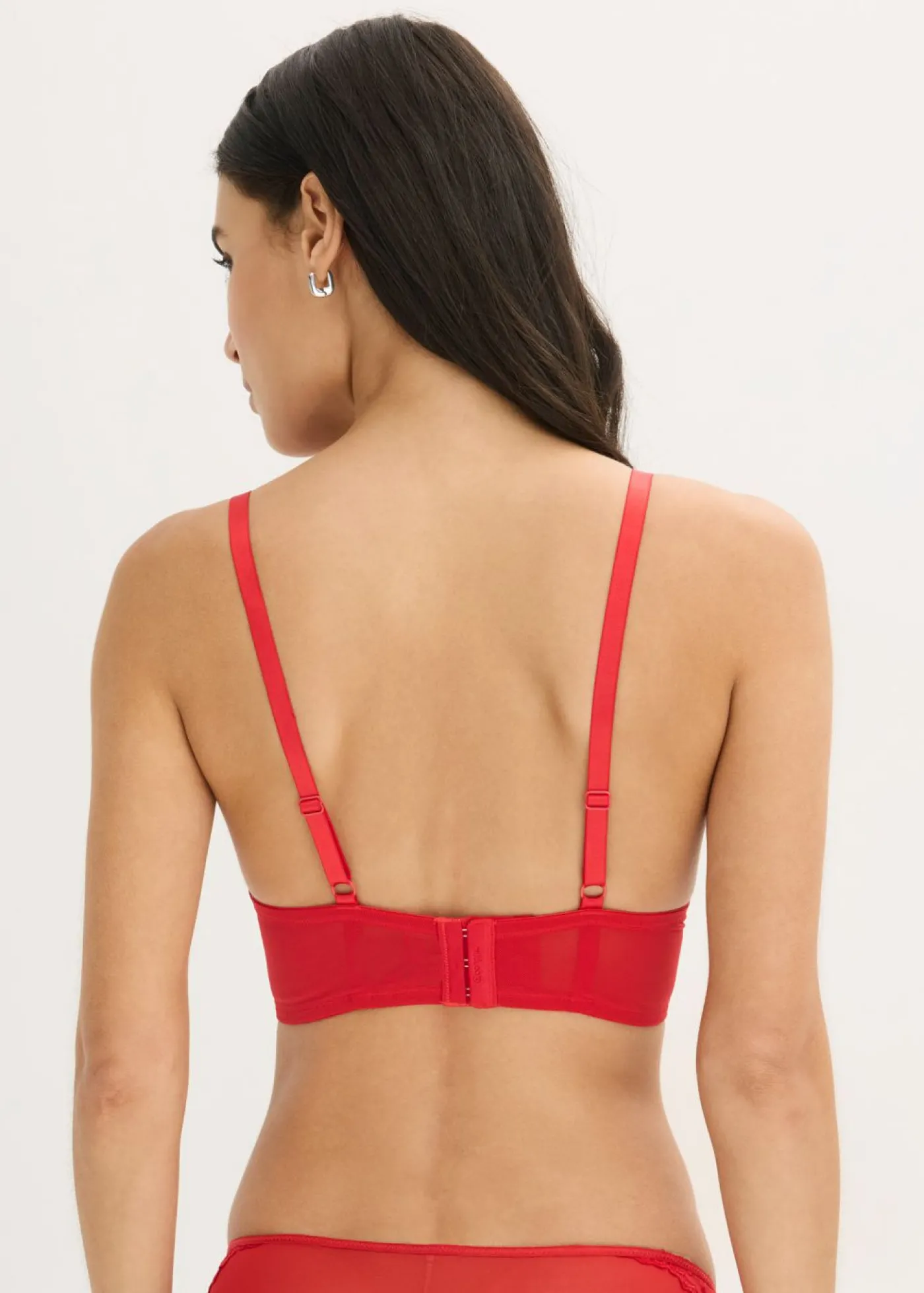 bonprix bonprix Sujetador largo de bordado Rojo salsa New