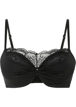 bonprix bonprix Sujetador push-up con detalles de pedrería Negro Outlet