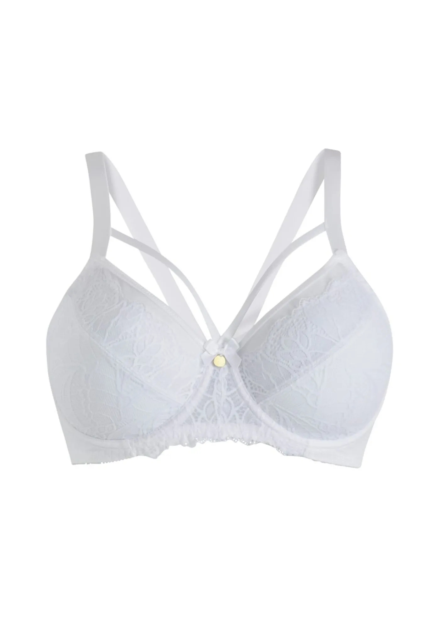 bonprix bonprix Sujetador reductor con encaje delicado Blanco Sale