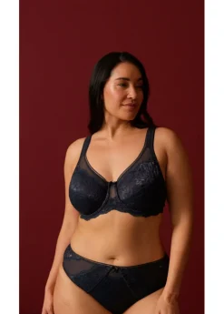 bonprix bonprix Sujetador reductor con tirantes acolchados Azul intenso Outlet