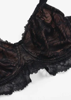 bonprix bonprix Sujetador reductor con tirantes acolchados negro-marrón claro