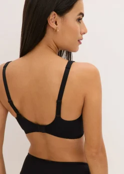 bonprix bonprix Sujetador reductor con tirantes acolchados (2 unidades) Blanco-negro New