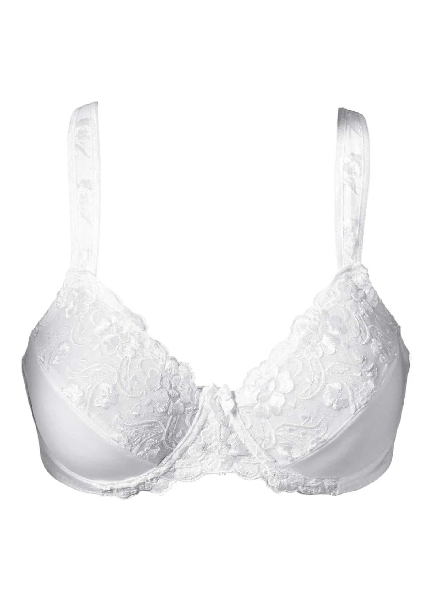 bonprix bonprix Sujetador reductor con tirantes acolchados Blanco Discount