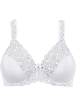 bonprix bonprix Sujetador reductor con tirantes acolchados Blanco Clearance