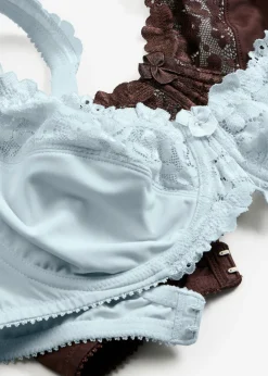 bonprix bonprix Sujetador reductor con tirantes acolchados (2 unidades) Azul crema + marrón oscuro Hot