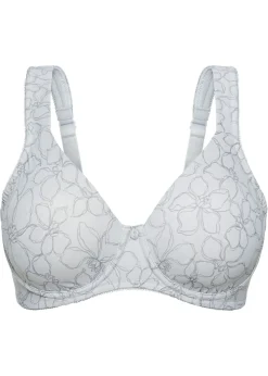 bonprix bonprix Sujetador reductor con tirantes acolchados Plata mate-gris oscuro estampado Online