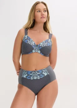 bonprix bonprix Sujetador reductor con tirantes acolchados Gris granito Discount