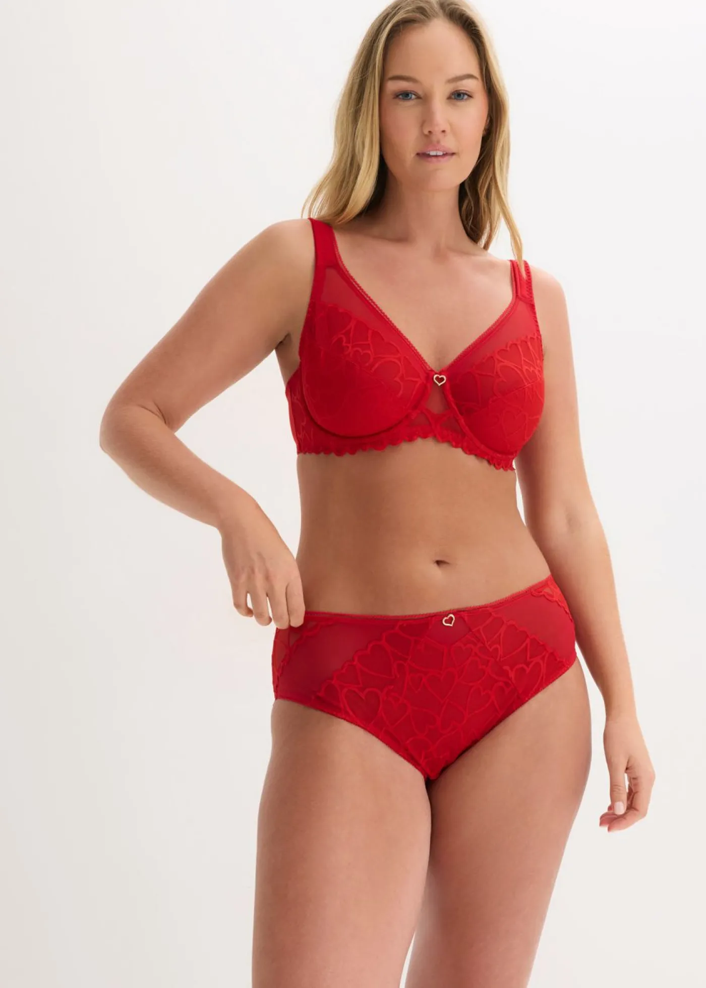 bonprix bonprix Sujetador reductor con tirantes acolchados Rojo salsa Online