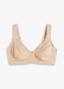 bonprix bonprix Sujetador reductor con tirantes acolchados Beige mate