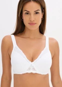 bonprix bonprix Sujetador reductor con tirantes acolchados Blanco Hot