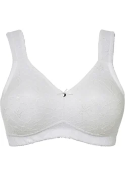 bonprix bonprix Sujetador reductor sin aros con tirantes acolchados Blanco Discount