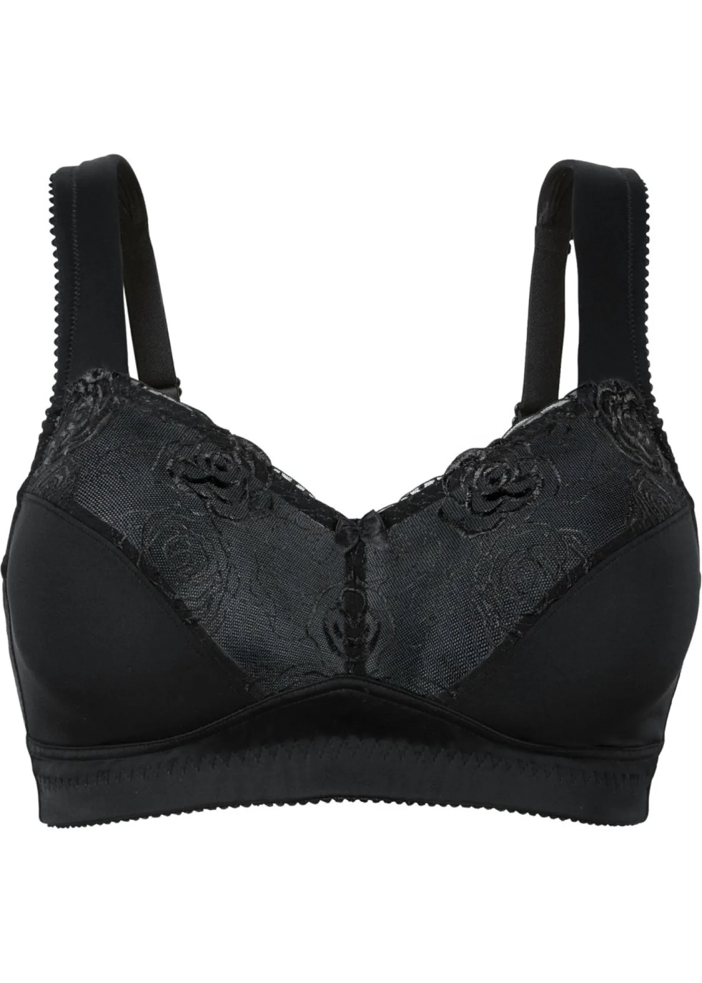 bonprix bonprix Sujetador reductor sin aros con tirantes acolchados Negro Sale