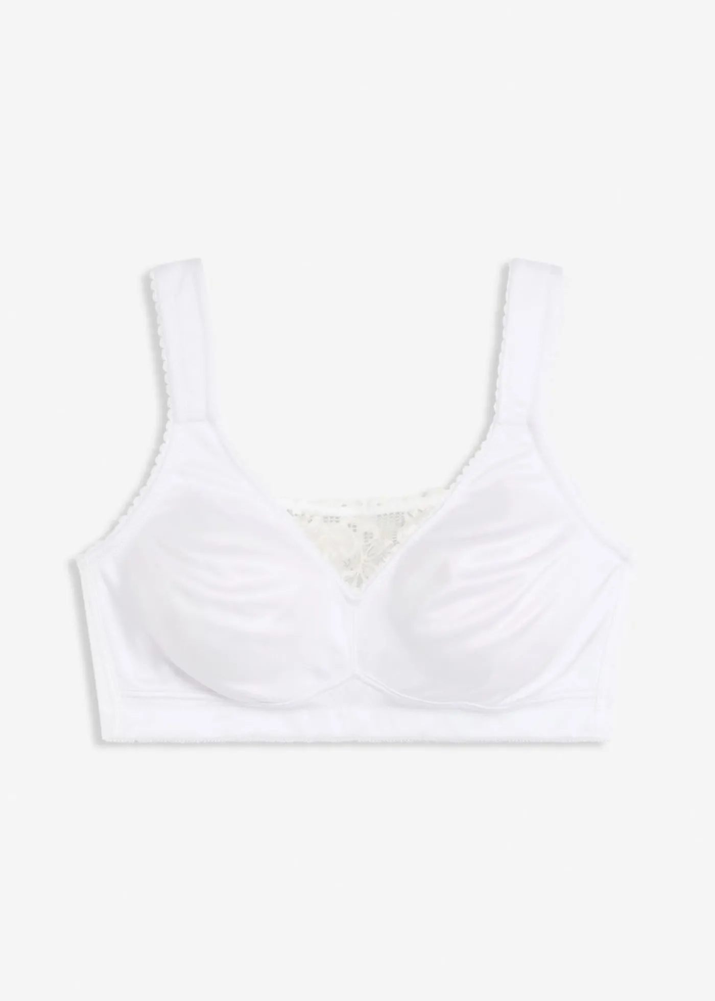 bonprix bonprix Sujetador reductor sin aros con tirantes acolchados Blanco
