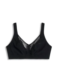 bonprix bonprix Sujetador reductor sin aros con algodón cómodo Negro Hot