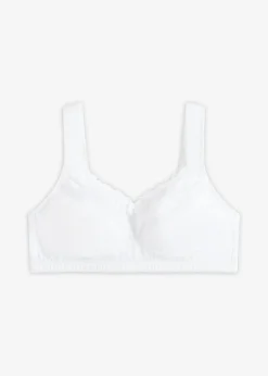 bonprix bonprix Sujetador reductor sin aros con tirantes acolchados Blanco Discount
