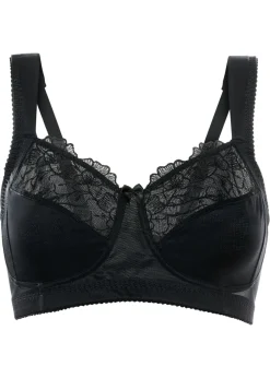 bonprix bonprix Sujetador reductor sin aros con tirantes acolchados Negro Discount