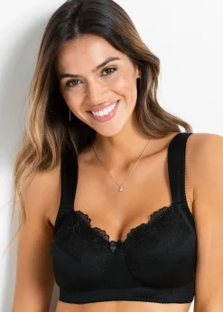 bonprix bonprix Sujetador reductor sin aros con tirantes acolchados Negro Discount