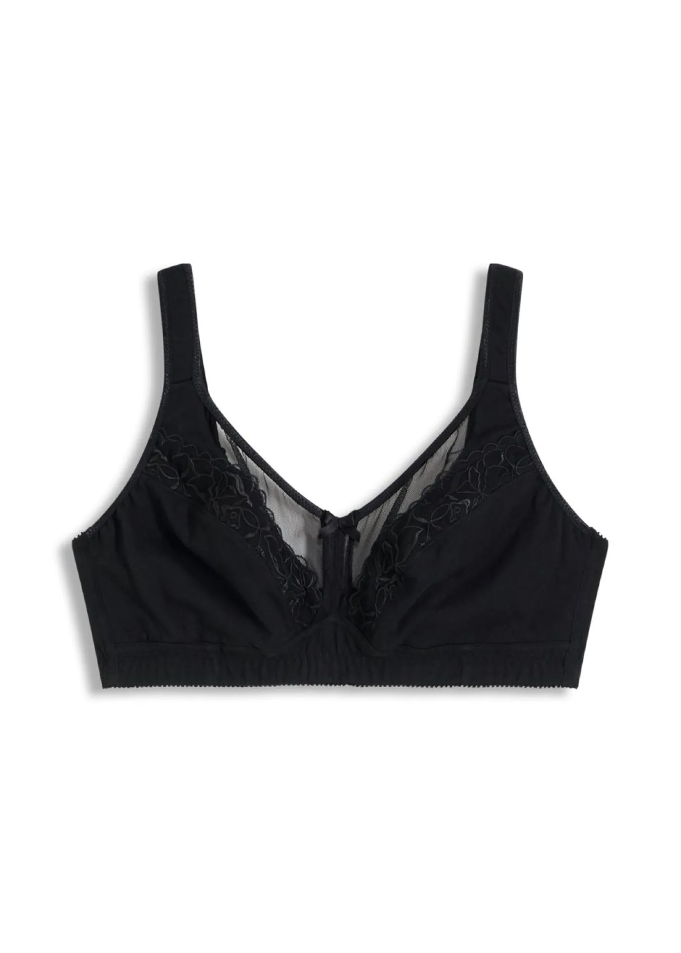 bonprix bonprix Sujetador reductor sin aros con algodón cómodo Negro Clearance