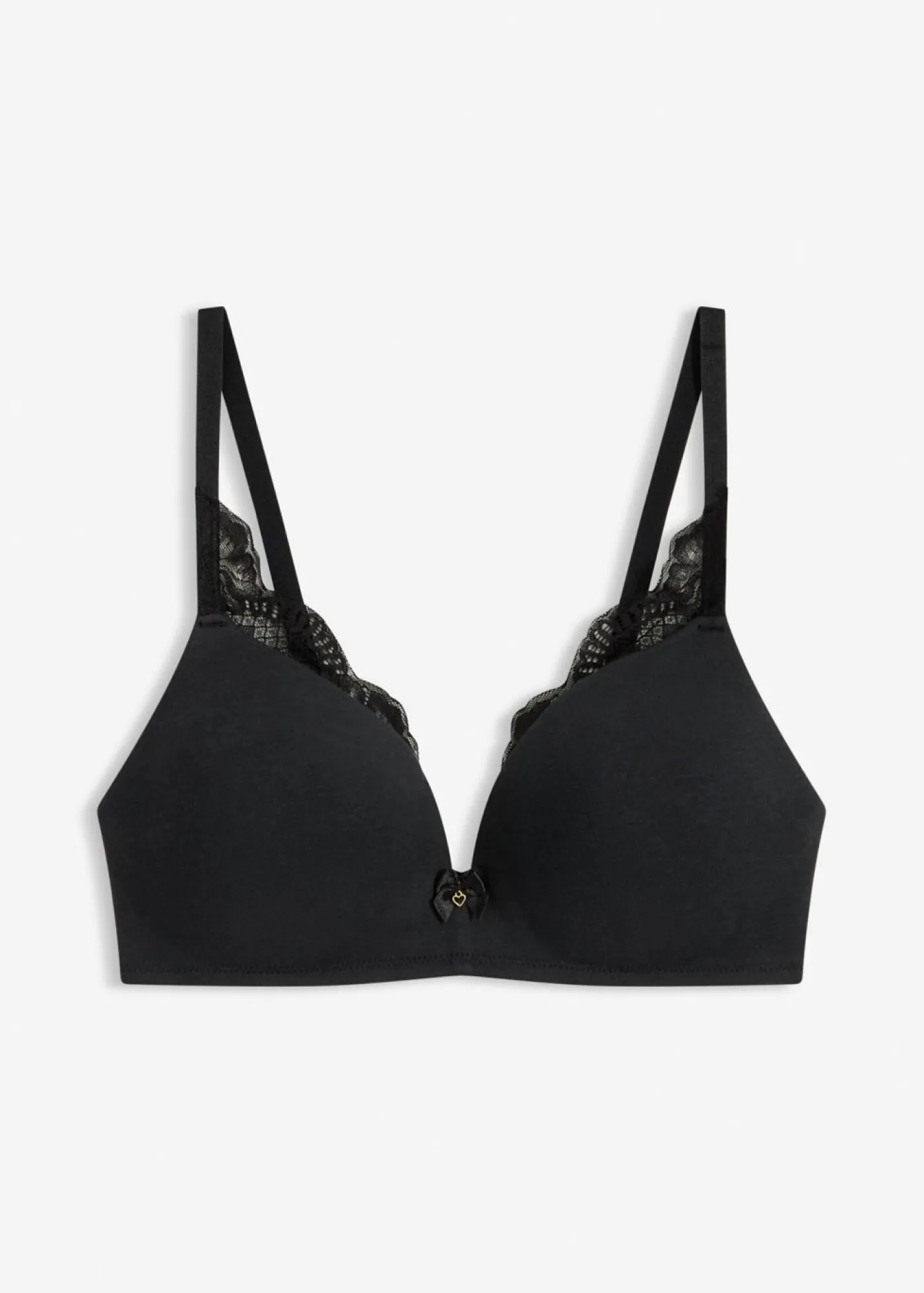 bonprix bonprix Sujetador sin aros con algodón Negro Clearance