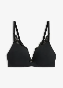 bonprix bonprix Sujetador sin aros con algodón Negro Best