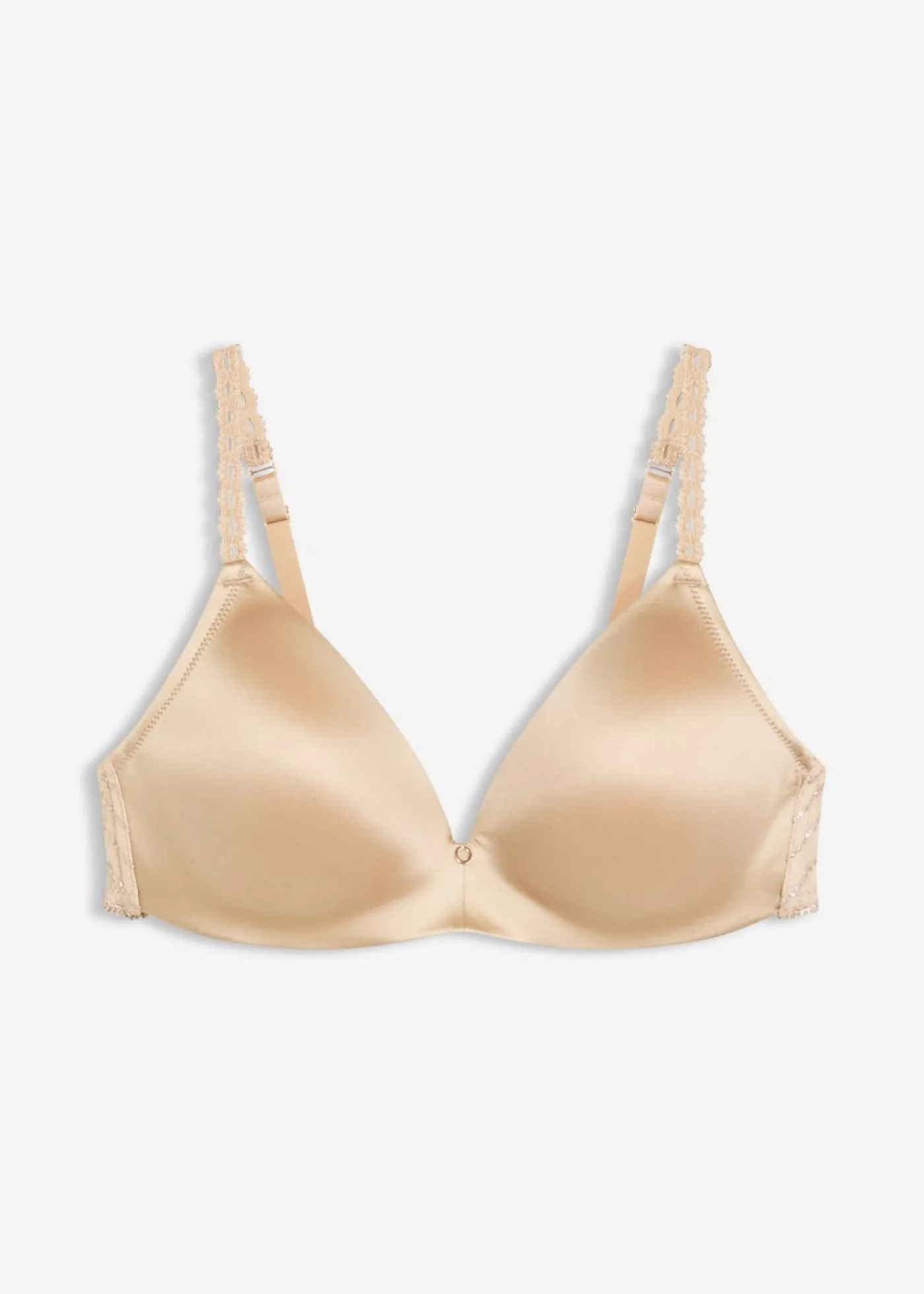 bonprix bonprix Sujetador sin aros con bordado delicado Beige pardo Clearance