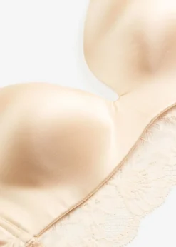 bonprix bonprix Sujetador sin aros con encaje discreto beige perla New