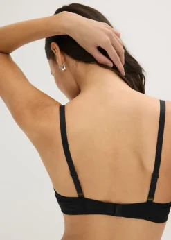 bonprix bonprix Sujetador sin aros con encaje de corazones negro-marrón claro Outlet