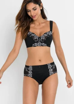 bonprix bonprix Sujetador sin aros con tirantes acolchados (2 unidades) Negro + negro + blanco Discount