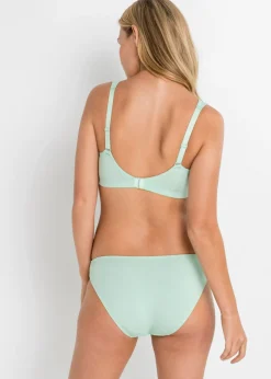 bonprix bonprix Sujetador sin aros de algodón (3 unidades) Menta + melocotón + blanco Best